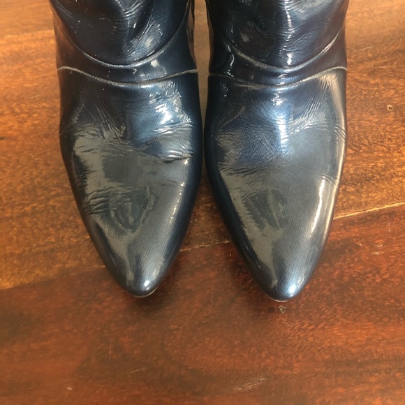 Stuart Weitzman Patent Leather Heeled Ankle Boots - Picture 5 of 7